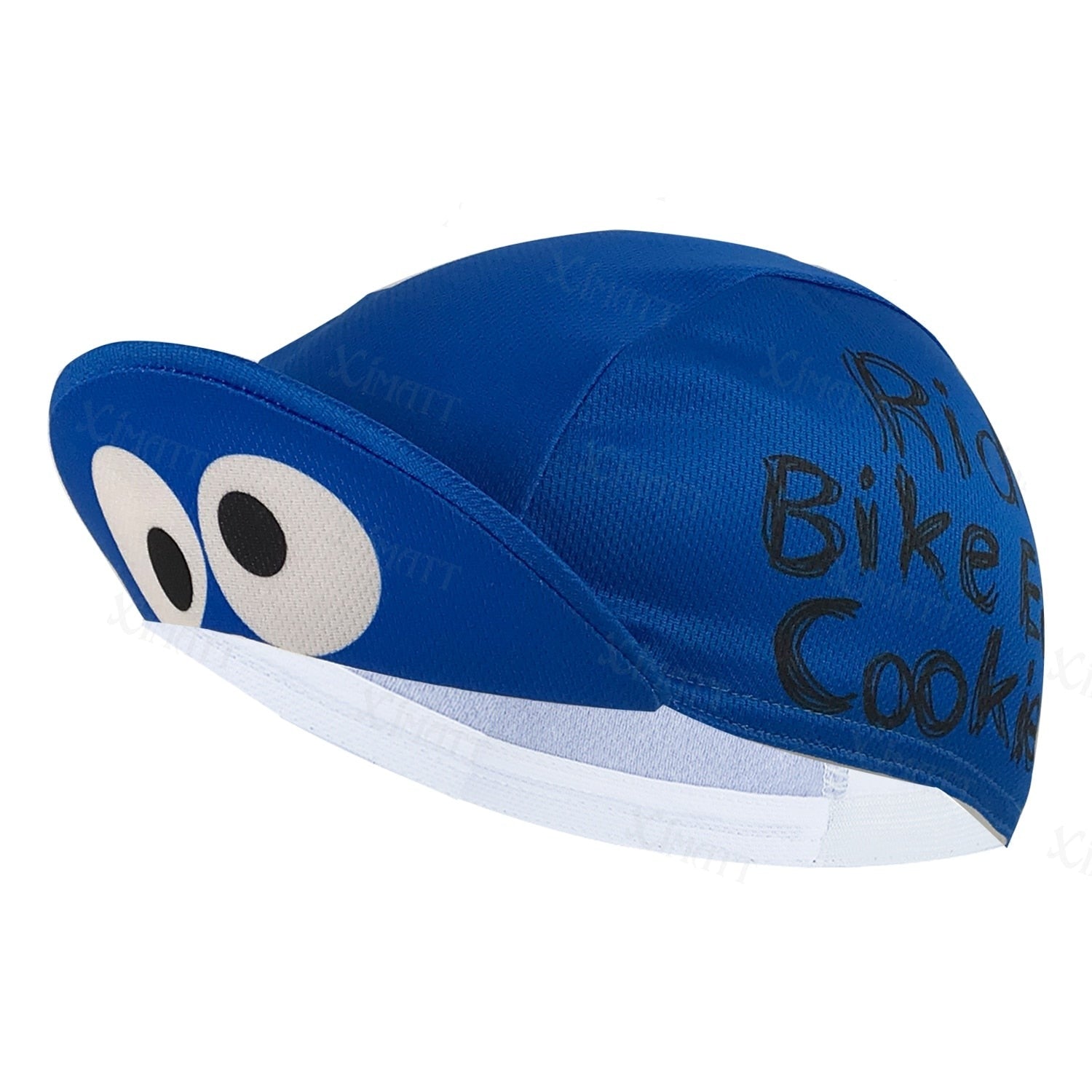 Classic Ride Bike Eat Cookie Big Eyes Polyester Cycling Caps Quick Dry Breathable Bicycle Sports  Men's Hat