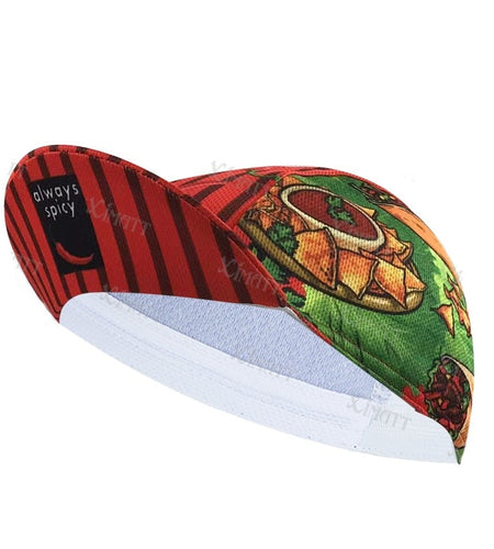 Fashion Explosive Models Cycling Caps Red Green Contrasting Colors Road Bike Helmet Liner Hats Sweat-Absorbing Breathable