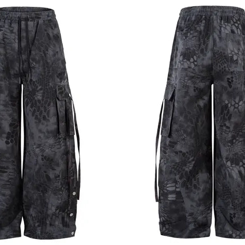 Load image into Gallery viewer, Vintage Cargo Pants Streetwear Military Tactical Pockets Jogger Pants Hip Hop Casual Loose Fit Elastic Waist High Waist Trousers
