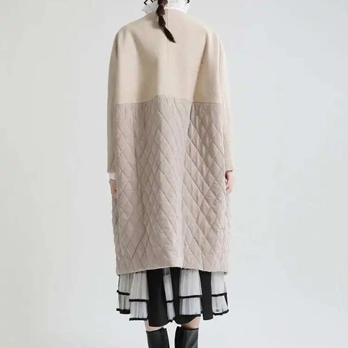 Load image into Gallery viewer, Apricot Warm Big Size Long Cotton-padded Coat Long Sleeve Loose Fit Women Parkas Fashion New Autumn Winter 2025 1DF4808
