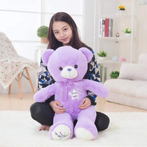 Load image into Gallery viewer, High Quality New 35cm Kawaii Purple Bear Plush Toys Stuffed Lovely Animals Teddy Bear Dolls for Classmate Kids Graduation Gifts
