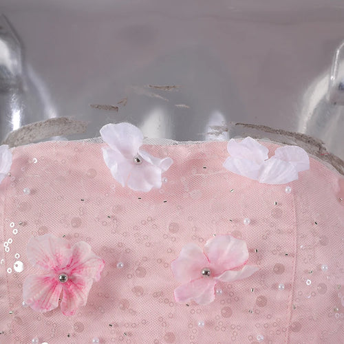 Load image into Gallery viewer, Women Three-dimensional Flower Rhinestones Mini Strapless Dress New Sleeveless Fashion Tide Spring Autumn 2025 CPG2978
