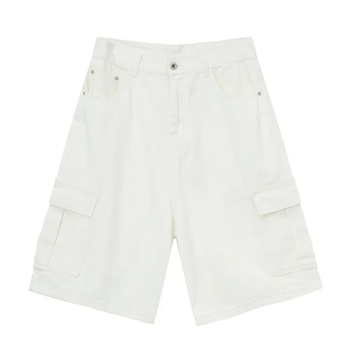 Load image into Gallery viewer, Summer New Trendy Men&#39;s Denim Shorts Retro Washed Wide Leg Short Jeans Straight Solid Color Male Casual Bottoms 9C6402
