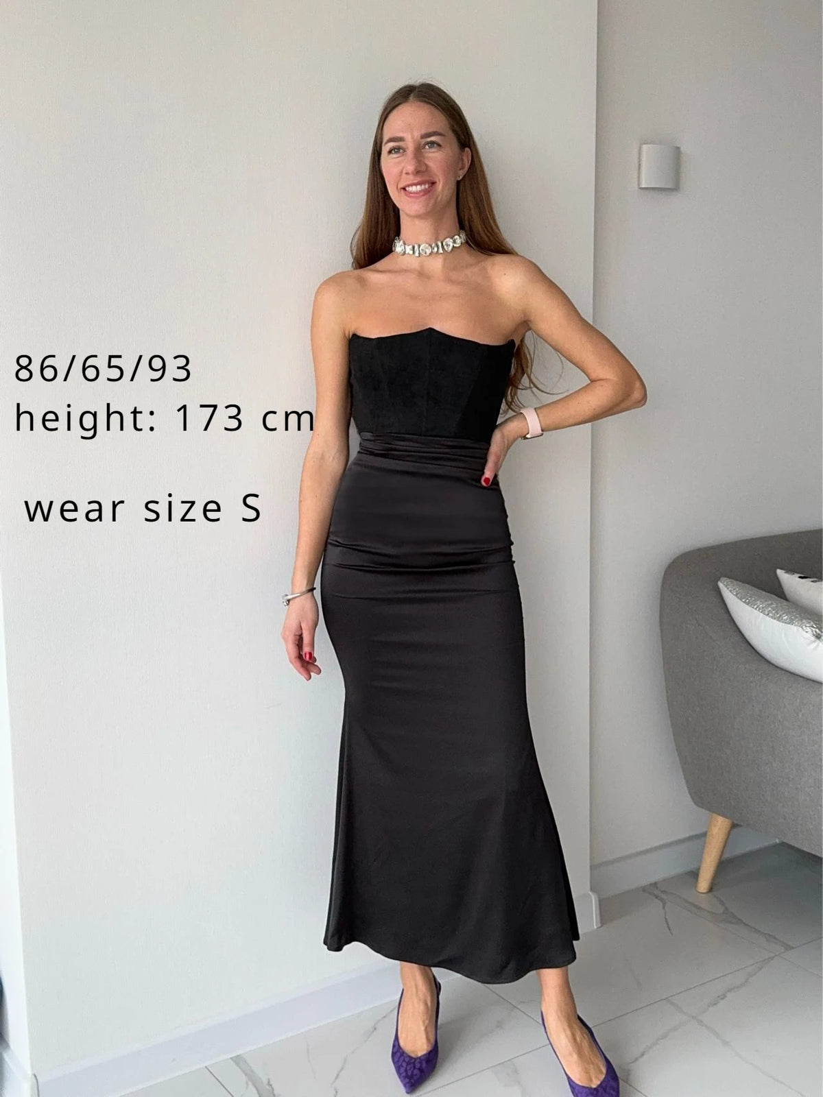 Black Maxi Wedding Guest Dress Women Strapless Velvet Boning Corset Party Dress Sexy Satin Long Formal Occasion Dress