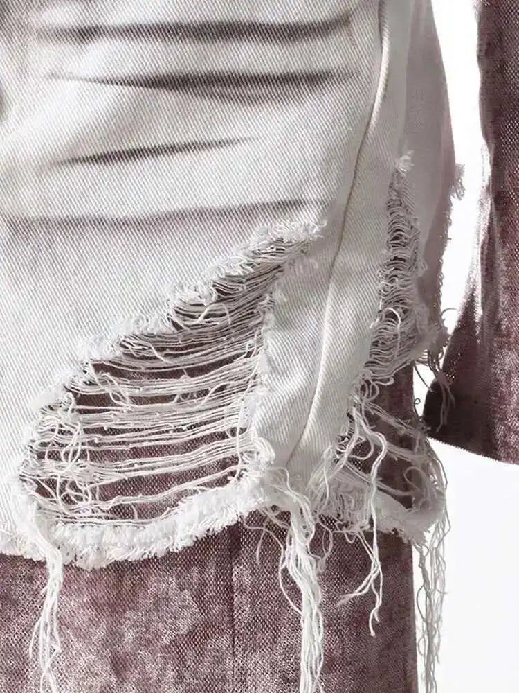 Velvet Denim T-shirt Half-body Skirt Two Pieces Suit New Slash Neck Long Sleeve Women Fashion Spring Autumn 2025 7AB6039