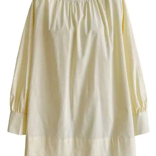 Load image into Gallery viewer, Women Yellow Big Size Long Blouse New Round Neck Long Sleeve Loose Fit Shirt Fashion Tide Spring Autumn 2025 1DH0197
