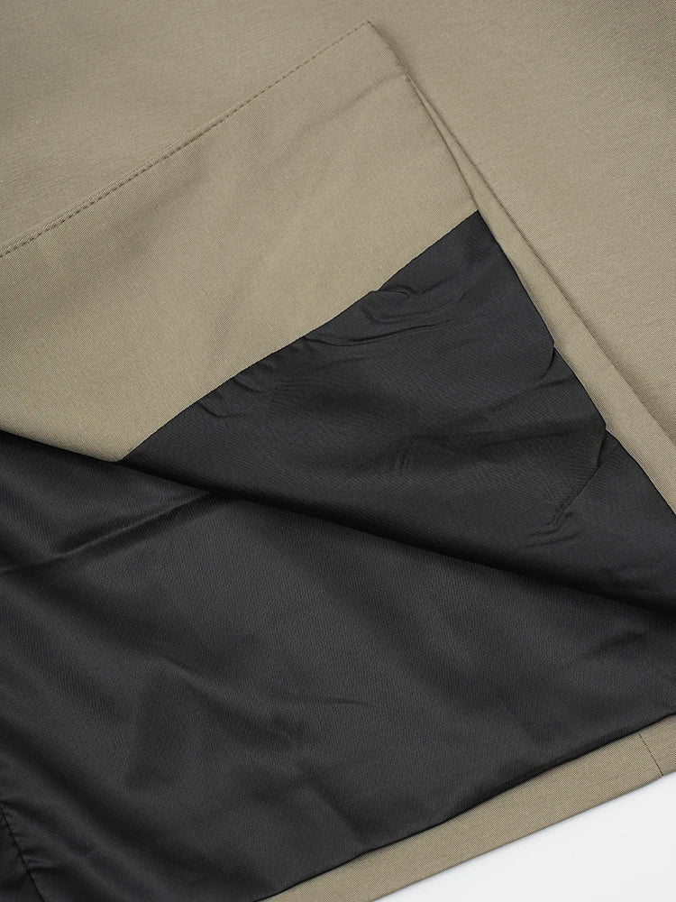 Women Green Color-block Big Size Elegant Blazer New Lapel Long Sleeve Jacket Fashion Tide Spring Autumn 2025 26D8105