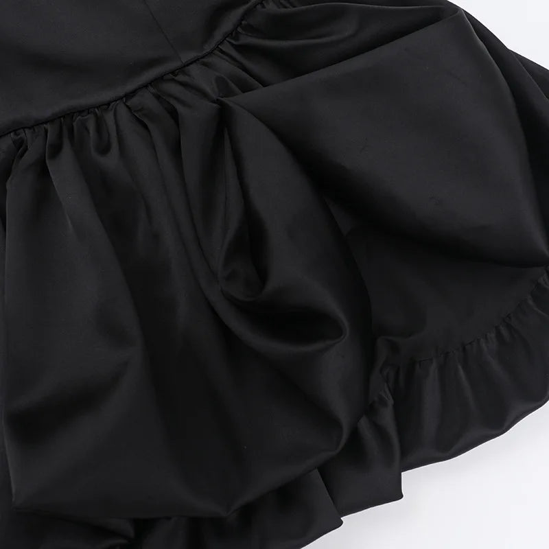 Off-shoulder Backless Sexy Mini Dress For Women Robe Fashion Solid Strapless Sleeveless A-line Slim Sexy Club Dress