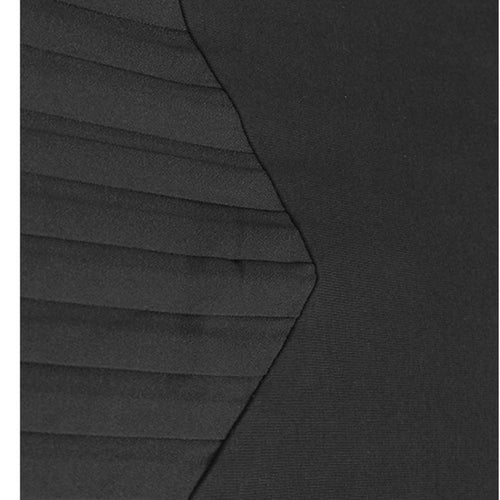 Load image into Gallery viewer, Women Black Pleated Spliced Big Size Midi Dress New Round Neck Short Sleeve Fashion Tide Spring Summer 2025  1DJ0989
