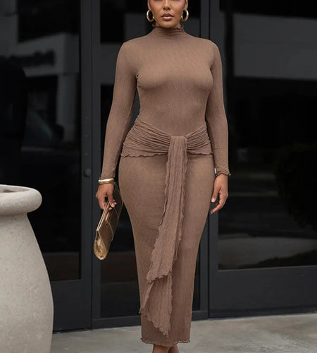 Elegant Long Sleeved Lace Patchwork Bodycon Party Club Evening Dress For Autumn Winter 2025 New Long Dress Slim Vestido