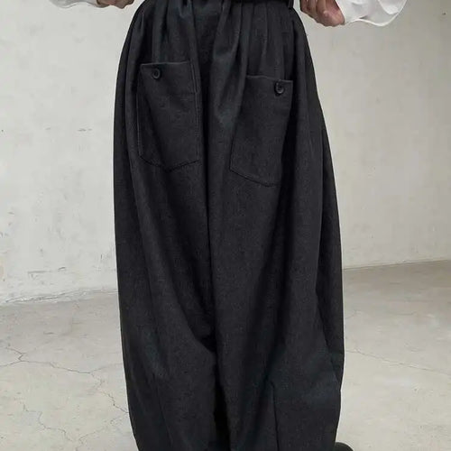 Load image into Gallery viewer, High Waist Blue Black Brief Long Casual Wide Leg Denim Pants New Trousers Women Fashion Tide Spring Autumn 2025 1DH8389
