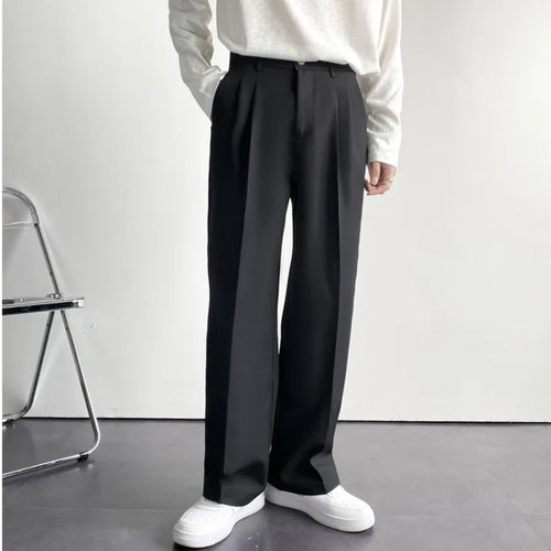 Load image into Gallery viewer, Autumn New Straight Suit Pants Loose Casual Men&#39;s High Street Wide Leg Korean Fashion Male Trousers 9A4489
