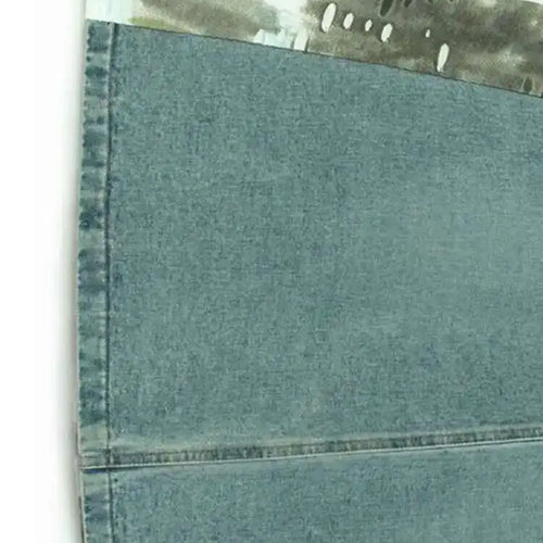 Load image into Gallery viewer, High Elastic Waist Blue Back Denim Tie Dye A-line Design Half-body Skirt Women Fashion Tide New Spring Autumn 2025 1DH9320
