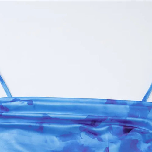 Load image into Gallery viewer, Strapless Print Sexy Two Piece Sets Women Spaghetti Strap Crop Tops And Maxi Skirt Female Elegant Printed 2 Piece Sets
