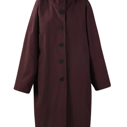 Load image into Gallery viewer, Women Navy Blue Big Size Long Elegant Trench New Stand Collar Long Sleeve Windbreaker Fashion Spring Autumn 2025  1DH6843
