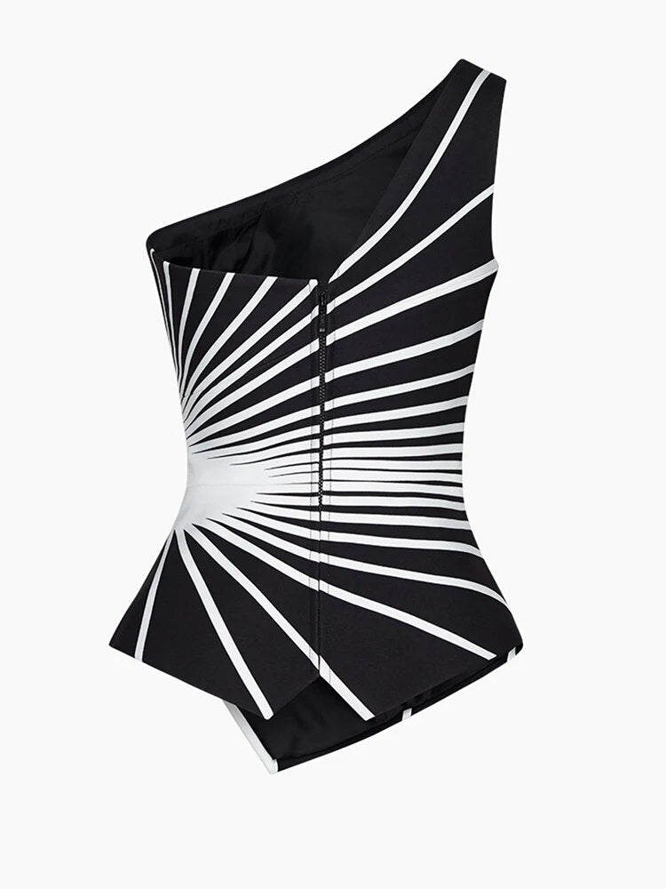 Summer Hit Color Tank Tops For Women Asymmetrical Diagonal Collar Sleeveless Pullover Summer Vest Female Fashion