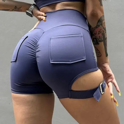 Load image into Gallery viewer, Buckle Women's Workout Leggings Tummy Control and Butt Lift Elastic Buckle Workout Gym Leggings
