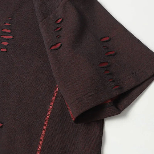 Load image into Gallery viewer, Hip Hop T-Shirt Grunge Y2K Streetwear Ripped Holes Punk Gothic Urban Tshirt Men Harajuku Casual Baggy Short Sleeve Summer Top
