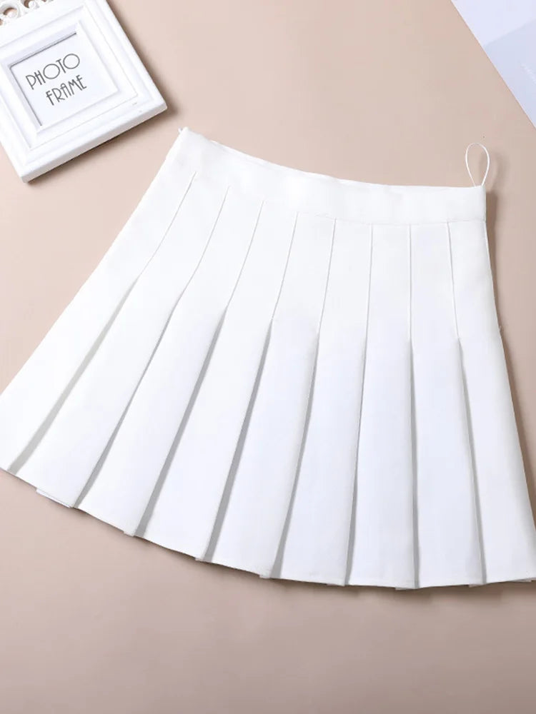 Brown Skirt Ladies 2025 Summer Clothes Women's High Waist Harajuku Korean Style Black Mini Pleated Skirt For School Girl Uniform