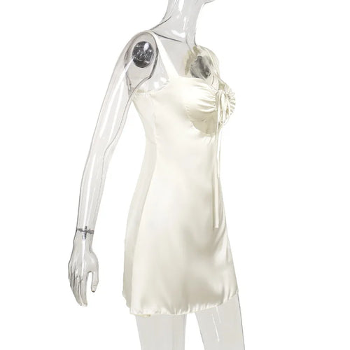 Load image into Gallery viewer, Hollow Out Bandage Sexy Mini Dress For Women 2024 Summer New Spaghetti Sleeveless Backless Bodycon Club Party Dress
