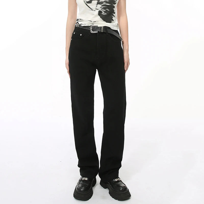 Spring New Male Jeans Men's Pencil Pants Slim Denim Straight Casual Bottoms Women Simple Trousers Fashion Tide 9C7611