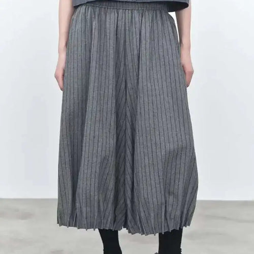 Load image into Gallery viewer, High Elastic Waist Black Striped Pocket Casual Wide Leg Pants New Trousers Women Fashion Tide Spring Autumn 2025 1DJ0115
