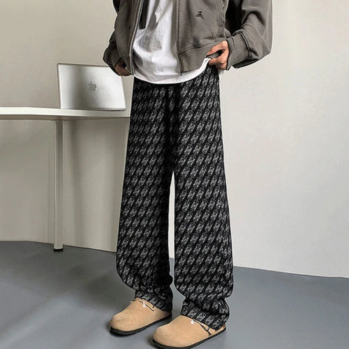 Load image into Gallery viewer, Printing Men&#39;s Denim Pants American Style Contrast Color Trousers Straight Wide Leg Loose Male Jeans Streetwear 2024 9C9287
