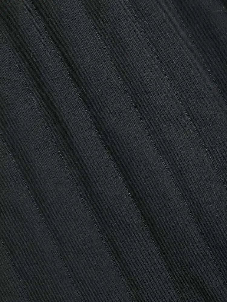 Women Black Cotton-padded Warm Blazer New Lapel Long Sleeve Loose Fit Jacket Fashion Tide Autumn Winter 2025 1DF3136