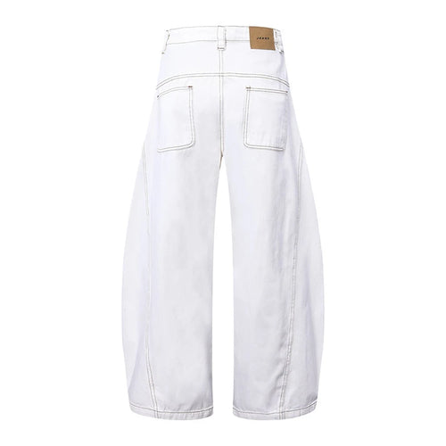 Load image into Gallery viewer, Men&#39;s Jeans Loose Wide Leg Curved Knife New American Personalized Line Design Irregular Splicing Trendy Male Bottoms 9W1892
