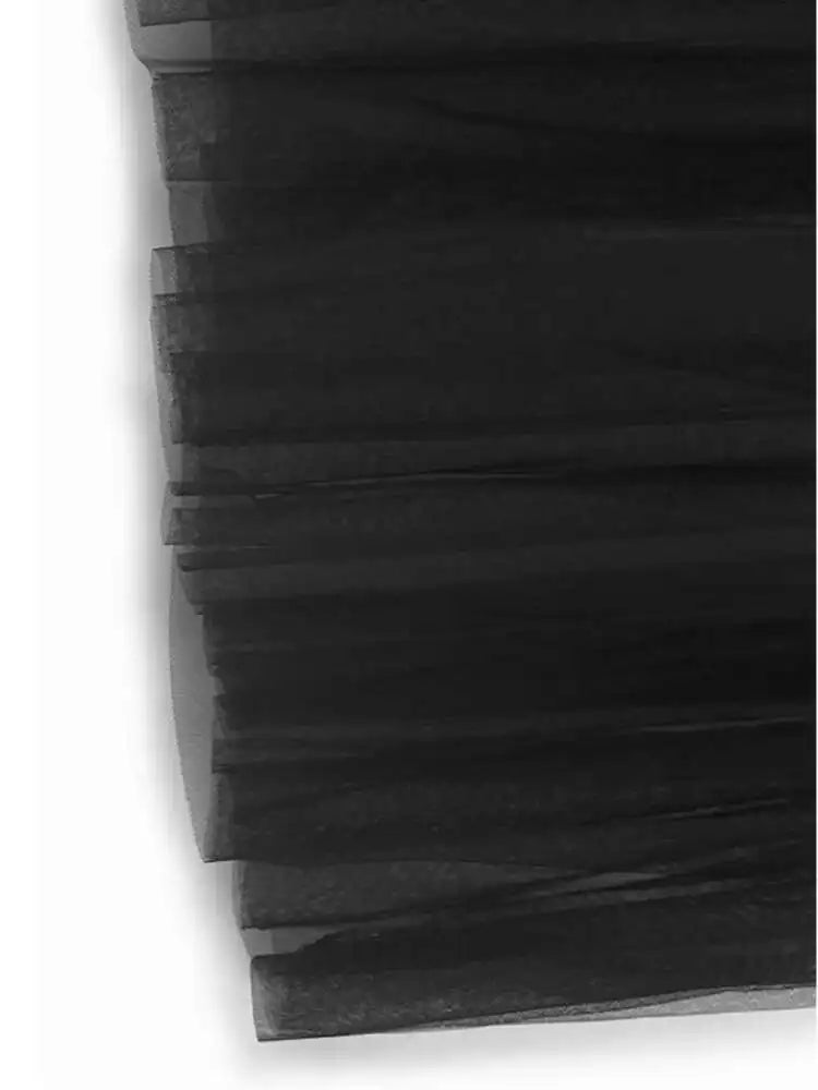 Women Black Mesh Perspective Big Size Midi Shirt Dress New Lapel Long Sleeve Fashion Tide Spring Autumn 2025 1DJ0140