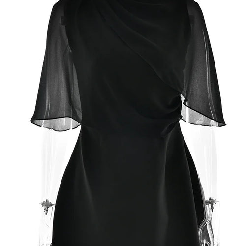 Load image into Gallery viewer, Fashion Autumn/Winter Half Sleeve Bodycon Women Dress Sexy Shawl Splicing Backless Dress Elegant Dance Party Vestido2025
