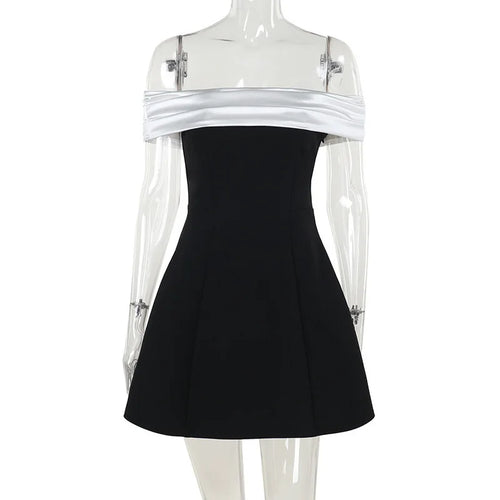 Load image into Gallery viewer, Off-shoulder Backless Sexy Mini Dress For Women Fashion Strapless Sleeveless High Waist A-line Club Party Dress Elegant
