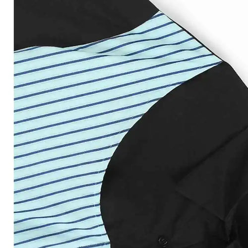 Load image into Gallery viewer, Women Black Striped Spliced Big Size Casual Blouse New Lapel Long Sleeve Shirt Fashion Tide Spring Autumn 2025 1DH6908
