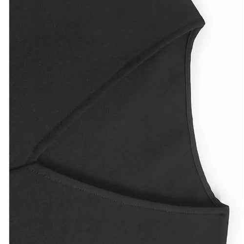 Load image into Gallery viewer, Women Black Sequins Spliced Big Size Midi Vest Dress New V-Neck Sleeveless Fashion Tide Spring Autumn 2025 1DH9971
