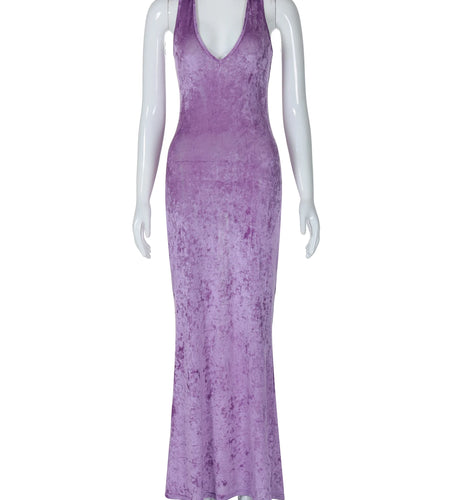 Elegant Solid V Neck Sleeveless See Through Sexy Slim Maxi Dress Autumn Women Y2K Outfits Beach Festival Party