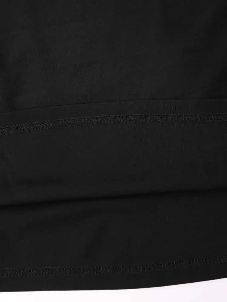 High Elastic Waist Black Topstitched Pocket A-line Half-body Skirt Women Fashion Tide New Spring Autumn 2025 1DH5353