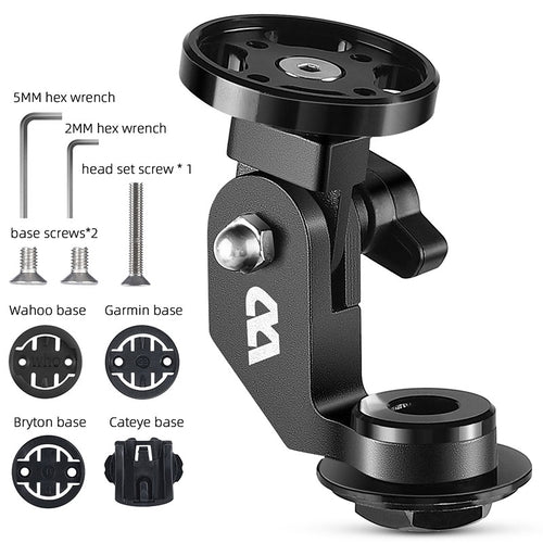 Load image into Gallery viewer, MTB Stem Mount Cycling Computer Bracket Aluminum Alloy 180 Adjustment Cartridge Head Sets Speedometer Garmin Adapter
