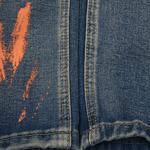 Load image into Gallery viewer, High Waist Blue Denim Painted Long Casual Wide Leg Jeans New Women Trousers Fashion Tide Spring Autumn 2025 CPG2279
