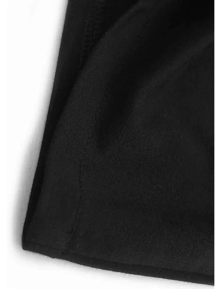 Women Black Irregular Pleated Big Size Casual T-shirt New Round Neck Shhort  Sleeve Fashion Spring Summer 2025 1DH5712