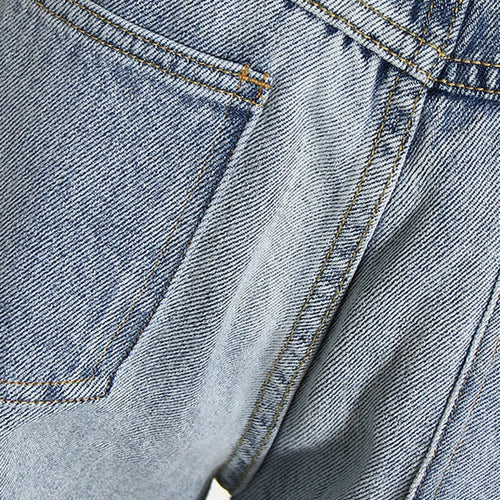 Load image into Gallery viewer, High Waist Blue Denim Long Color-block Wave Wide Leg Jeans New Loose Women Trousers Fashion Spring Autumn 2025 1DE9731
