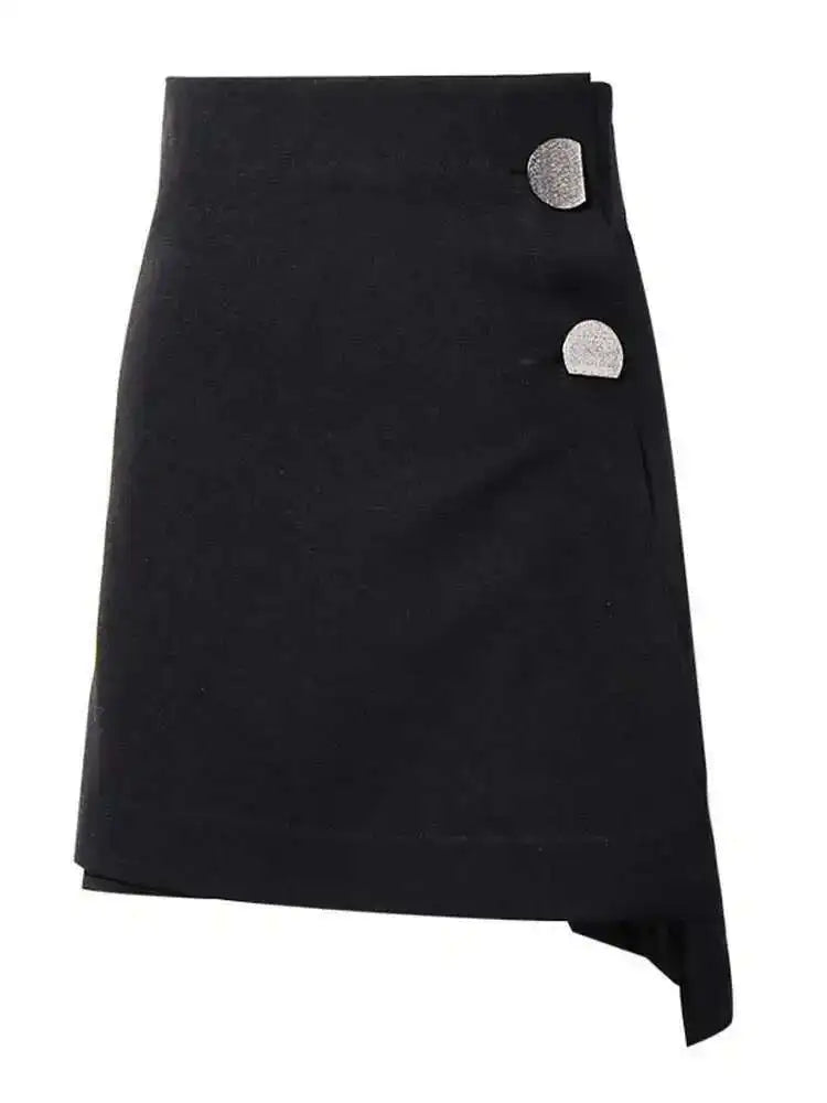 Women Black Plaid Irregular Stitch Big Size Dress New V-Neck Long Sleeve Loose Fit Fashion Tide Spring Autumn 2025 JG892