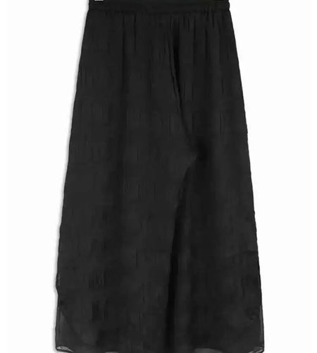 High Elastic Waist Black Pleated Long Wide Leg Casual Pants New Trousers Women Fashion Tide Spring Autumn 2025 1DH7021
