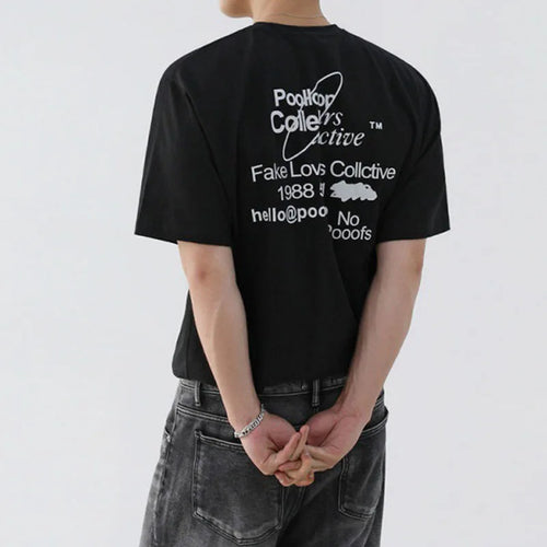 Load image into Gallery viewer, Men's T-shirts Letter Printed Short Sleeved Design New Summer Male Korean Solid Color  Loose Round Neck Pullover Top 9W1608
