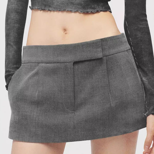Load image into Gallery viewer, Solid Spliced Button Slimming Mini Skirts For Women High Waist Temperamnet Minimalist Skirt Female Fashion Style
