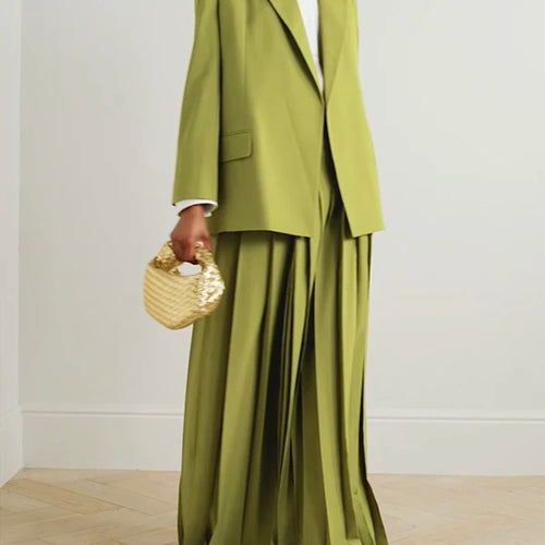 Load image into Gallery viewer, Trendy Stylish Green Blazer Jacket for Women 2025 Fashion Spring Autumn Winter Loose Clothing Luxury Blazers Coat Woman
