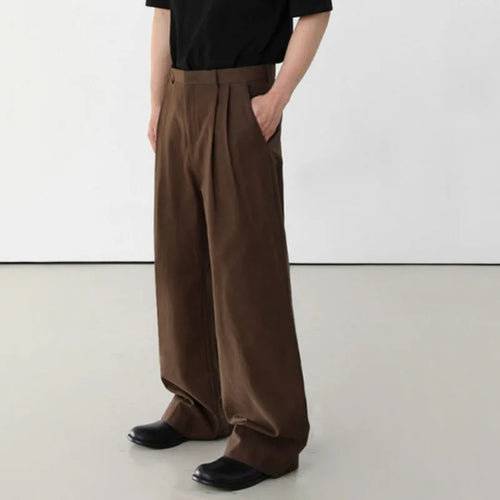 Load image into Gallery viewer, Korean Style Men&#39;s Loose Suit Pants Casual Straight Wide Leg Male Simple Trousers Drooping New Fashion Summer 9C6229
