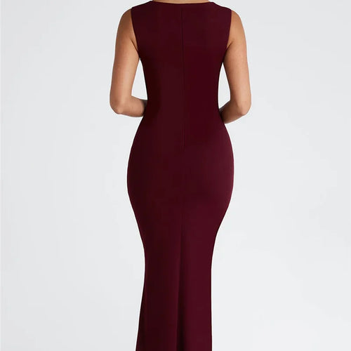 Load image into Gallery viewer, Square Collar Sleeveless Sexy Maxi Dress For Woman Fashion Spring Summer New High Waist Bodycon Club Party Long Dress
