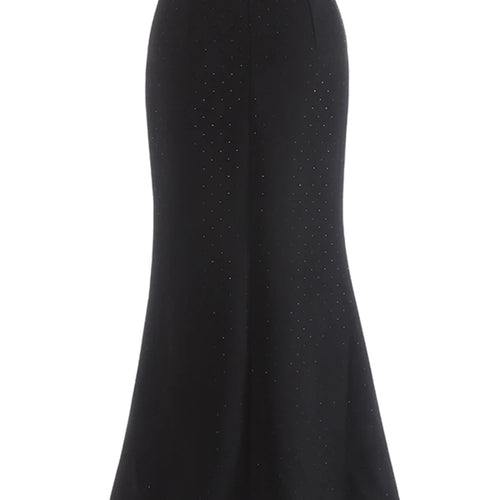 Load image into Gallery viewer, High Waist Black 3d Flower Rhinestones Elegant  Mermaid Half-body Skirt Women Fashion Tide New Spring Autumn 20251DJ1270
