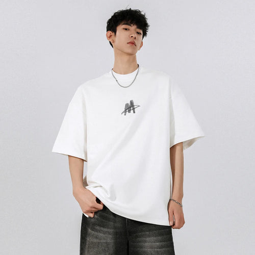 Load image into Gallery viewer, Men's T-shirts Short Sleeve New Korean Style Summer Letter Printing Design Solid Color Stylish Pullover Menwear 9W1759
