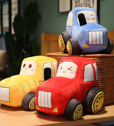 Kawaii Tractor Peluche Toys Lovely Simulation Car Plush Dolls Stuffed Soft Cartoon Tractor Pillow Boys Creative Birthday Gift